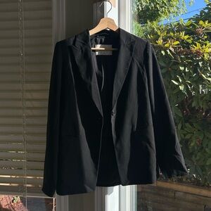 aritzia wilfred wool blazer black